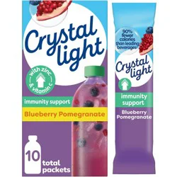 Crystal Light Blueberry Pomegranate On the Go Immunity Drink Mix - 10ct