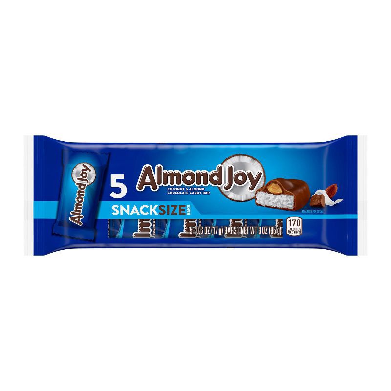 slide 1 of 6, Almond Joy Coconut and Almond Chocolate Snack Size Bars Candy - 0.6oz/5ct, 0.6 oz, 5 ct