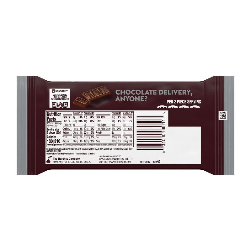 slide 3 of 6, Hershey's Milk Chocolate Snack Size Bars Candy - 0.45oz/5ct, 0.45 oz, 5 ct