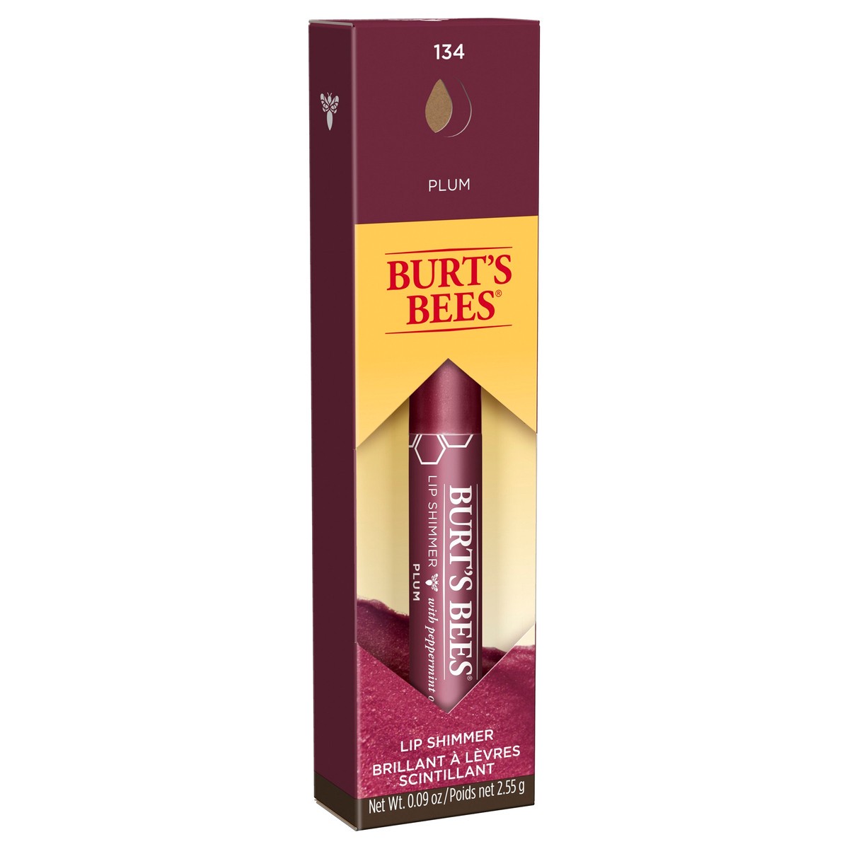 slide 7 of 9, Burt's Bees Plum Lip Shimmer 0.09 oz, 0.09 oz
