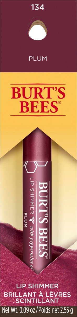 slide 3 of 9, Burt's Bees Plum Lip Shimmer 0.09 oz, 0.09 oz