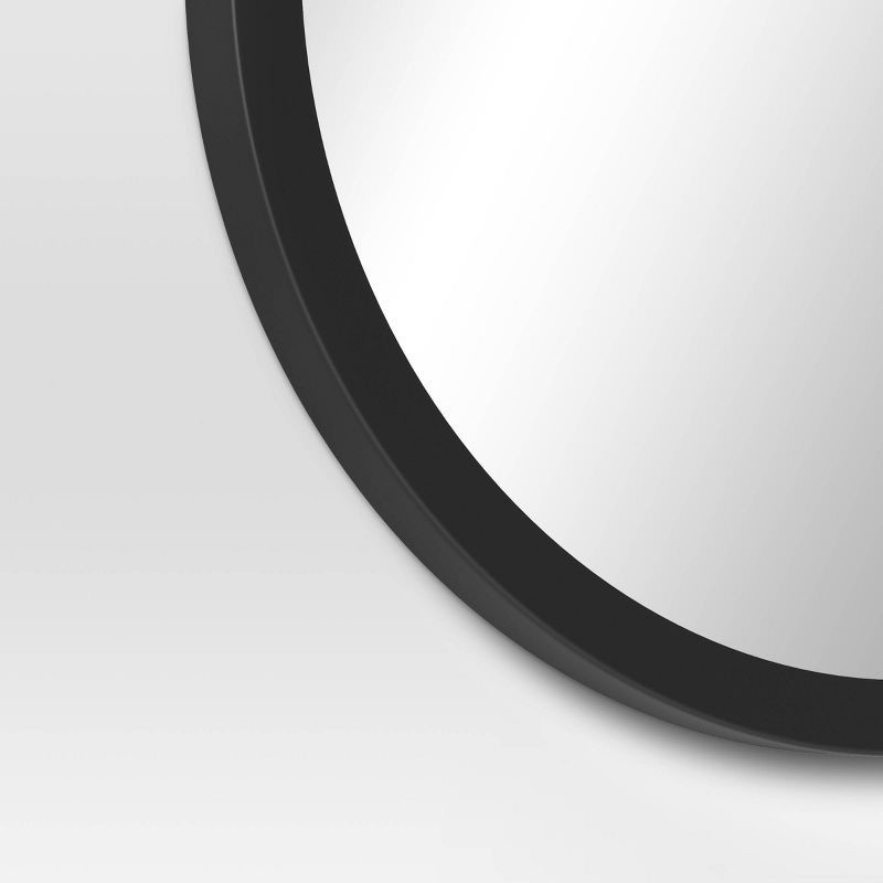 slide 4 of 4, 20" Round Wall Mirror Black - Room Essentials™, 1 ct
