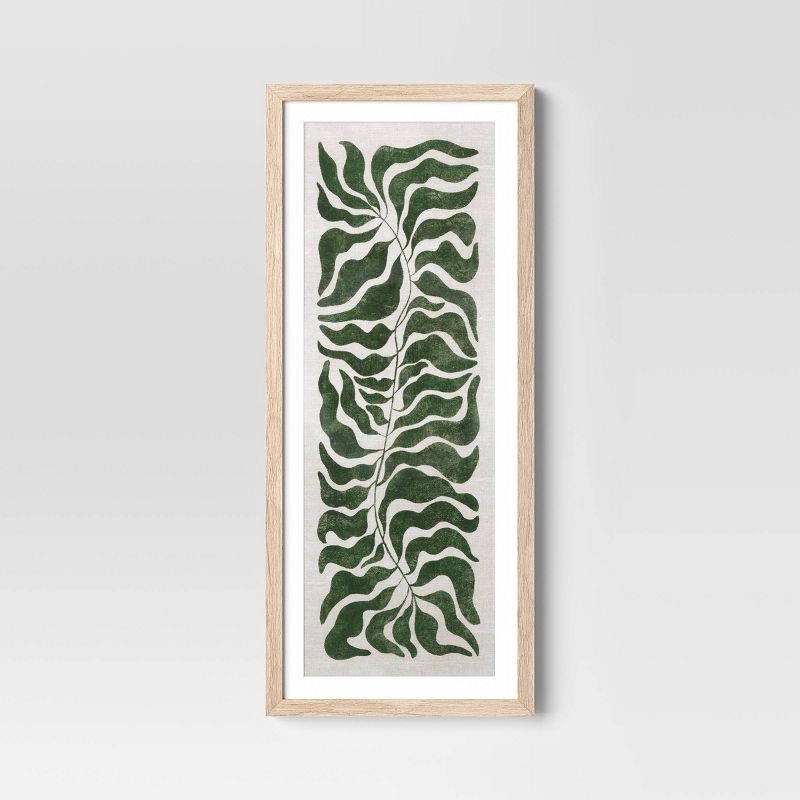 slide 3 of 5, (Set of 3) 12"x28" Modern Seaweed Framed Arts Naturals - Threshold™, 1 ct