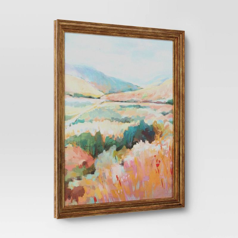 slide 3 of 4, 24"x30" Colorful Landscape Canvas Board Framed Art - Threshold™, 1 ct