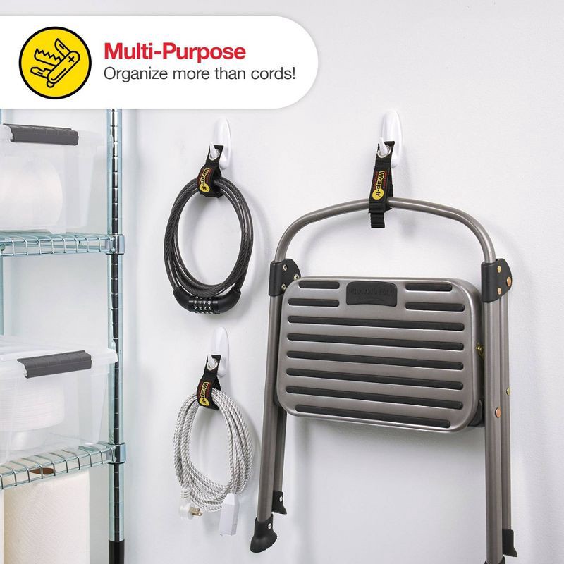 slide 2 of 8, Wrap-It Heavy Duty Storage Straps 7" 4pk, 4 ct