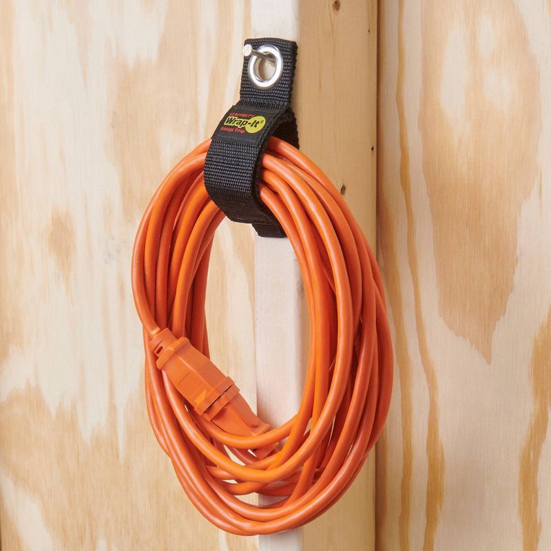 slide 2 of 8, Wrap-It Heavy Duty Storage Straps 10" 3pk: Nylon Cargo Tie Downs, Hardware Fasteners, 2-Year Warranty, 3 ct