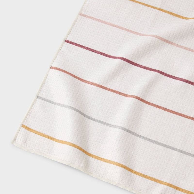 slide 3 of 4, 1pc Quick Dry Striped Waffle Hand Towel - Room Essentials™, 1 ct