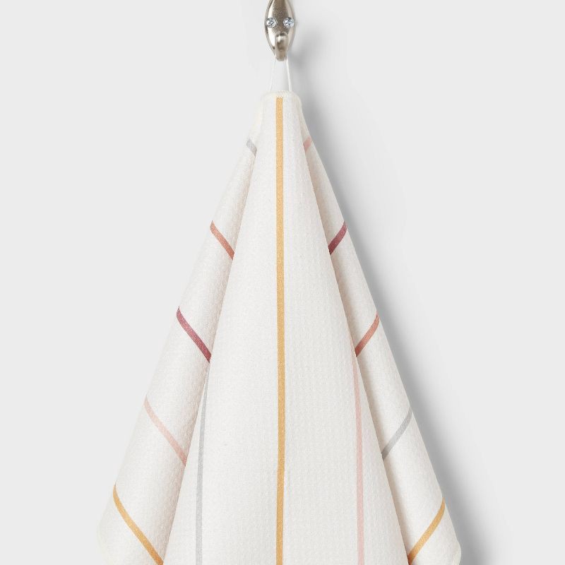 slide 4 of 4, 1pc Quick Dry Striped Waffle Hand Towel - Room Essentials™, 1 ct