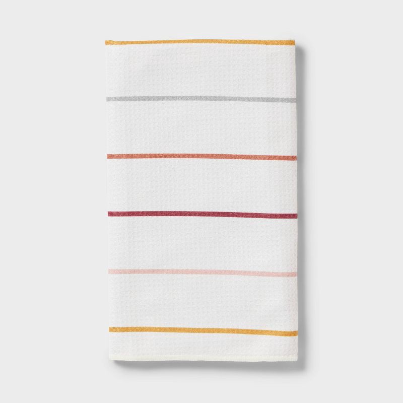slide 1 of 4, 1pc Quick Dry Striped Waffle Hand Towel - Room Essentials™, 1 ct
