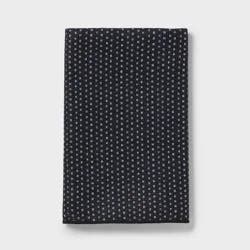 1pc Quick Dry Dotted Striped Waffle Hand Towel Black - Room Essentials™