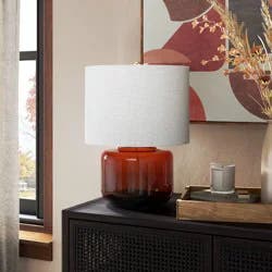 Amber Glass Table Lamp Brown - Threshold™