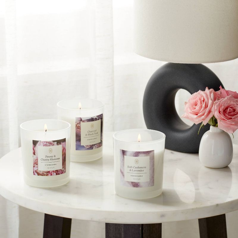 slide 2 of 3, 3pk Milky Glass Everyday Fragrances Candle Gift Set Jar Candle - Threshold™, 3 ct