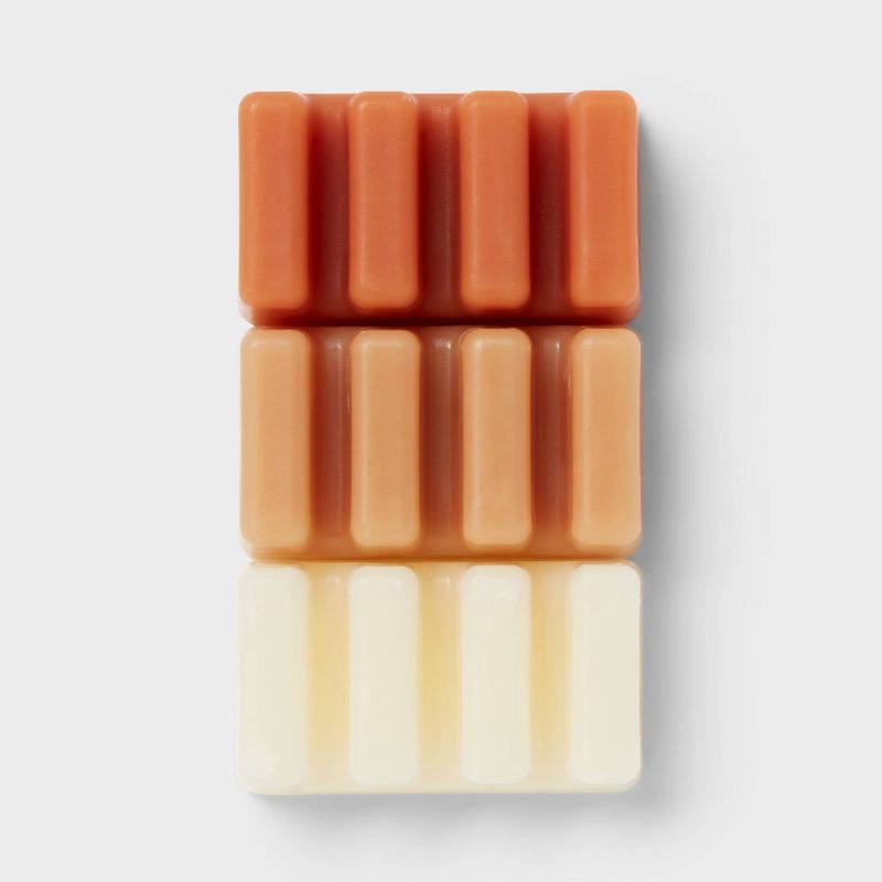 slide 2 of 3, 12ct Fall Pumpkin Spice, Caramel Latte and Vanilla Bean and Amber Wax Melts - Threshold™, 12 ct