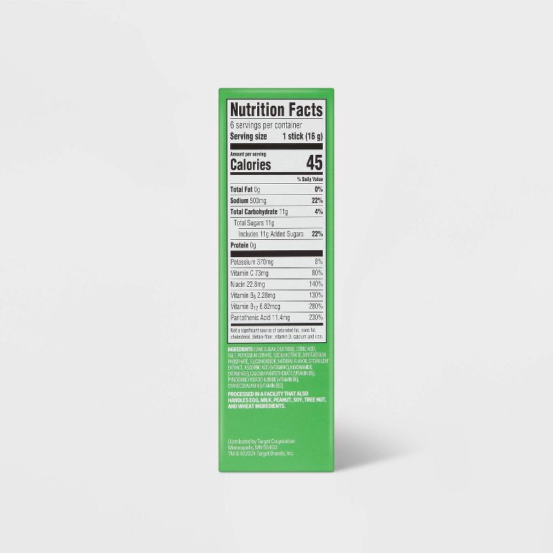 slide 3 of 7, Hydration with Electrolytes Vegan Drink Mix - Lemon Lime - 3.4oz/6ct - up&up™, 3.4 oz, 6 ct