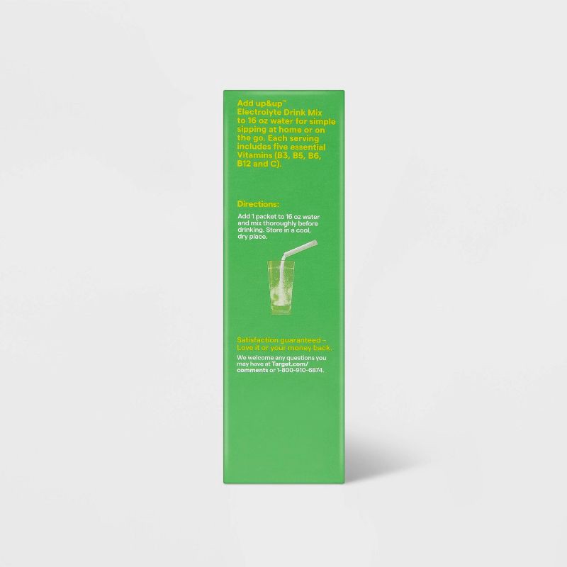 slide 4 of 7, Hydration with Electrolytes Vegan Drink Mix - Lemon Lime - 3.4oz/6ct - up&up™, 3.4 oz, 6 ct