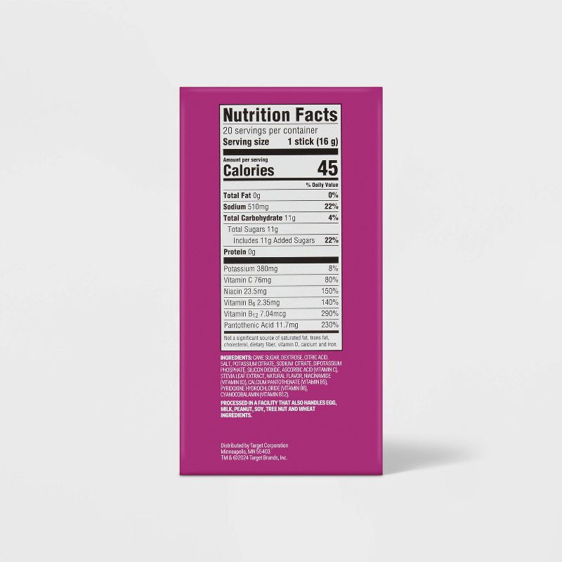 slide 3 of 7, Hydration with Electrolytes Vegan Drink Mix - Passion Fruit - 11.3oz/20ct - up&up™, 11.3 oz, 20 ct