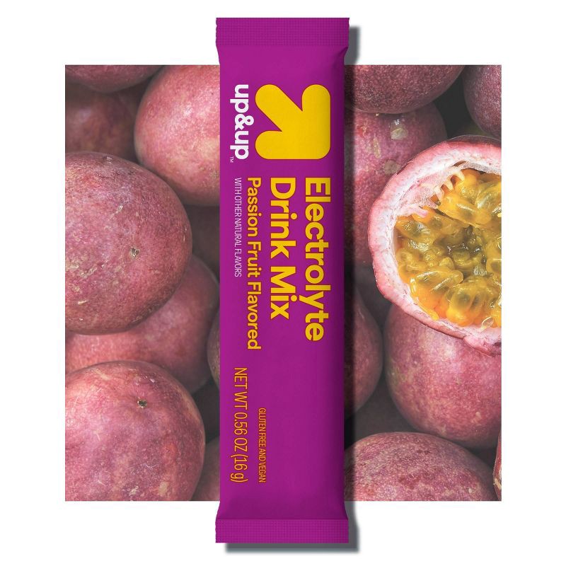 slide 6 of 7, Hydration with Electrolytes Vegan Drink Mix - Passion Fruit - 11.3oz/20ct - up&up™, 11.3 oz, 20 ct