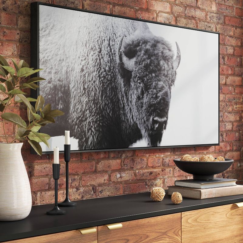 slide 2 of 4, 47"x24" Buffalo Wall Canvas Black - Threshold™, 1 ct