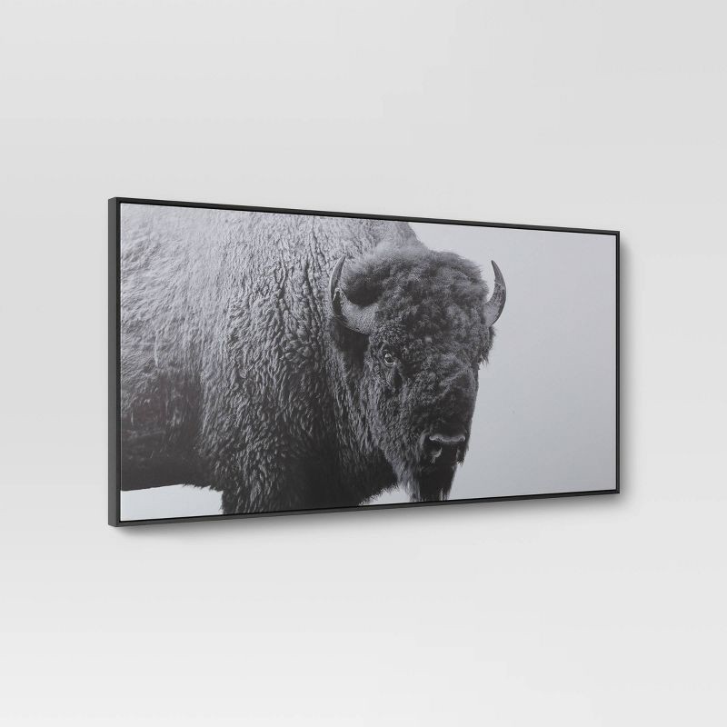 slide 3 of 4, 47"x24" Buffalo Wall Canvas Black - Threshold™, 1 ct