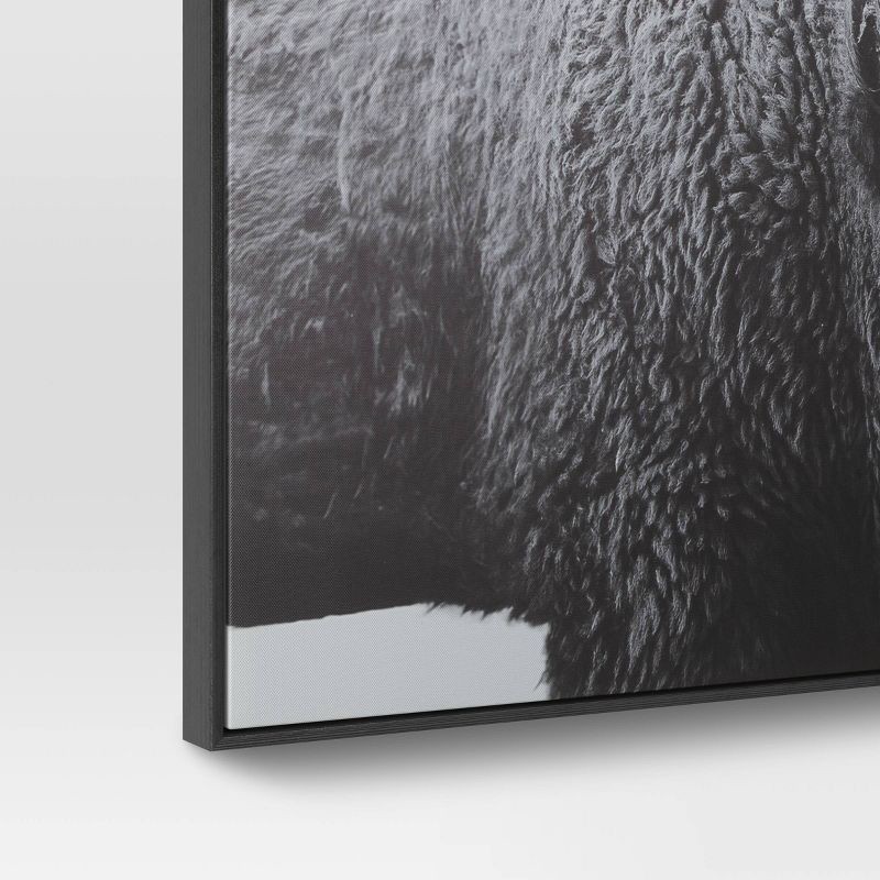 slide 4 of 4, 47"x24" Buffalo Wall Canvas Black - Threshold™, 1 ct