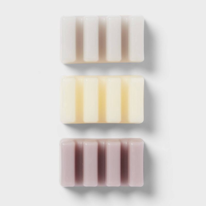 slide 2 of 3, 12ct Cozy Vanilla Amber Cashmere and Seaside Driftwood Wax Melts 2.5oz - Threshold™, 12 ct; 2.5 oz