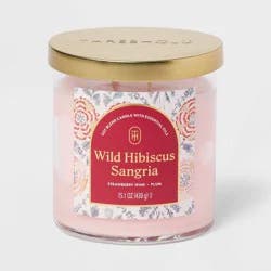 2-Wick Lidded Glass Jar Candle Wild Hibiscus Sangria 15.1oz - Threshold™