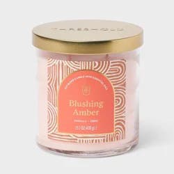2-Wick Lidded Glass Jar Candle Blushing Amber 15.1oz - Threshold™
