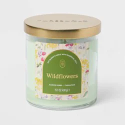 2-Wick Lidded Glass Jar Candle Wildflowers 15.1oz - Threshold™