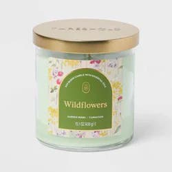 2-Wick Lidded Glass Jar Candle Wildflowers 15.1oz - Threshold™