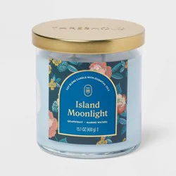 2-Wick Lidded Glass Jar Candle Island Moonlight 15.1oz - Threshold™