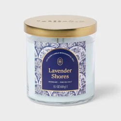 2-Wick Lidded Glass Jar Candle Lavender Shores 15.1oz - Threshold™