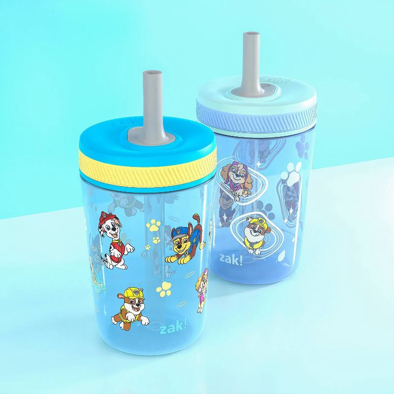 slide 8 of 9, Zak Designs 2pk 15 fl oz Plastic Paw Patrol Water Bottles: Kids & Toddler Portable Drinkware, Dishwasher-Safe, Blue, 2 ct, 15 fl oz