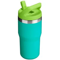 Stanley 20 oz Stainless Steel Ice Flow Go Flip Straw Tumbler Tropical Teal