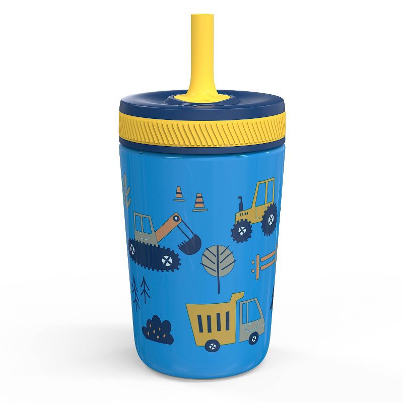 slide 2 of 6, Zak Designs 12 fl oz Stainless Steel Vacuum Insulated Kelso Straw Tumbler: Kids & Toddler Sippy Cup, Dishwasher-Safe, 12 fl oz