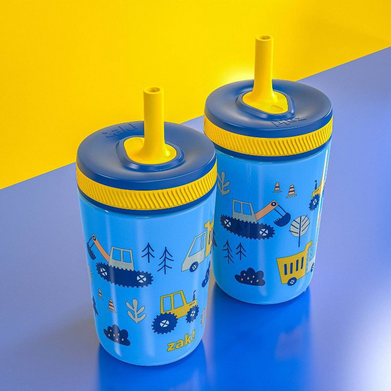 slide 5 of 6, Zak Designs 12 fl oz Stainless Steel Vacuum Insulated Kelso Straw Tumbler: Kids & Toddler Sippy Cup, Dishwasher-Safe, 12 fl oz