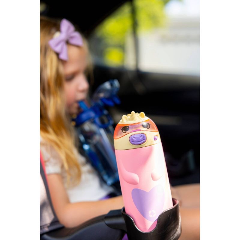 slide 7 of 11, Ello 12oz Stainless Steel Water Bottle Cleo Pink: Kids Portable Drinkware, Dishwasher-Safe, Blossom Color, 12 oz