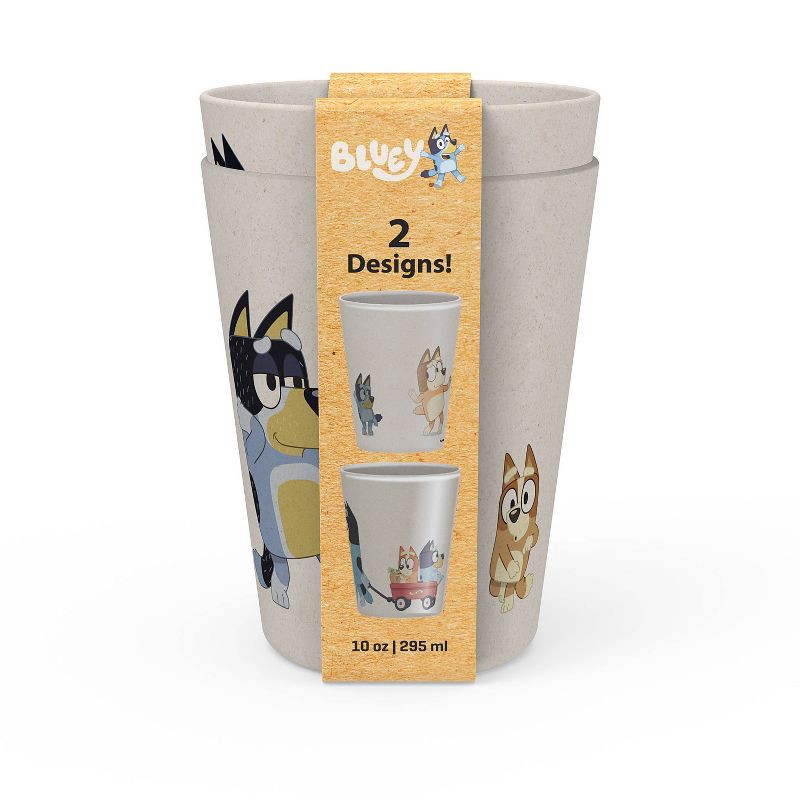 slide 6 of 8, Zak Designs 2pk 10 fl oz Bluey Melamine Tumblers Blue/Cream: Kids Drinkware, Dishwasher-Safe, Cold Beverages, 2 ct; 10 fl oz