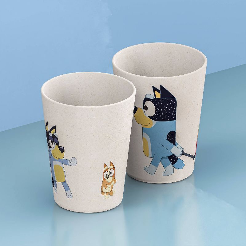 slide 7 of 8, Zak Designs 2pk 10 fl oz Bluey Melamine Tumblers Blue/Cream: Kids Drinkware, Dishwasher-Safe, Cold Beverages, 2 ct; 10 fl oz