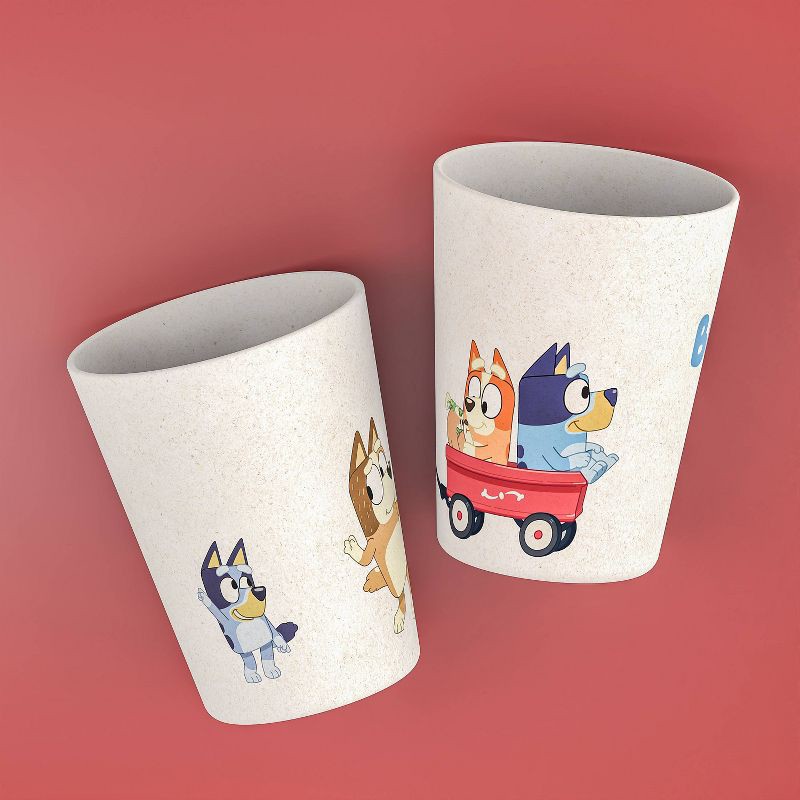 slide 8 of 8, Zak Designs 2pk 10 fl oz Bluey Melamine Tumblers Blue/Cream: Kids Drinkware, Dishwasher-Safe, Cold Beverages, 2 ct; 10 fl oz