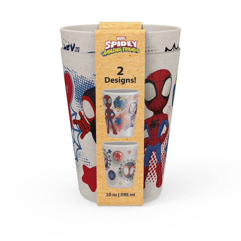 slide 6 of 8, Zak Designs 2pk 10 fl oz Spidey and His Amazing Friends Melamine Tumblers Cream/Red, 2 ct; 10 fl oz