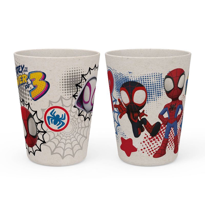 slide 1 of 8, Zak Designs 2pk 10 fl oz Spidey and His Amazing Friends Melamine Tumblers Cream/Red, 2 ct; 10 fl oz