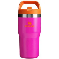 Stanley 20 oz Stainless Steel Ice Flow Go Flip Straw Tumbler Vivid Violet: Dishwasher-Safe Kids Drinkware, Hot & Cold Use