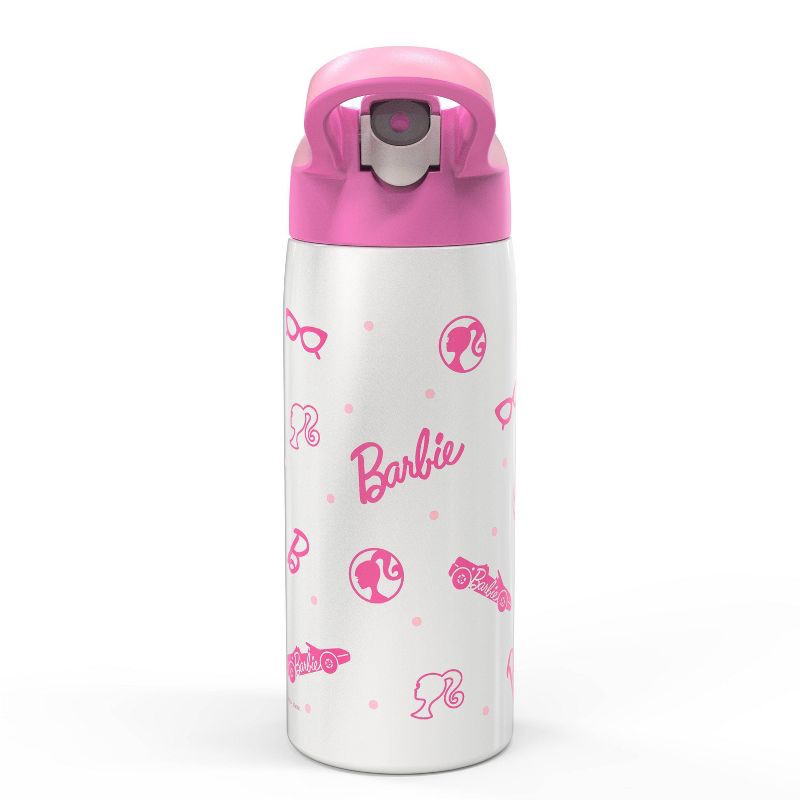 slide 2 of 7, Zak Designs 19 fl oz Stainless Steel Vacuum Insulated Riverside Barbie Water Bottle: Kids & Toddler Pink Drinkware, 19 fl oz