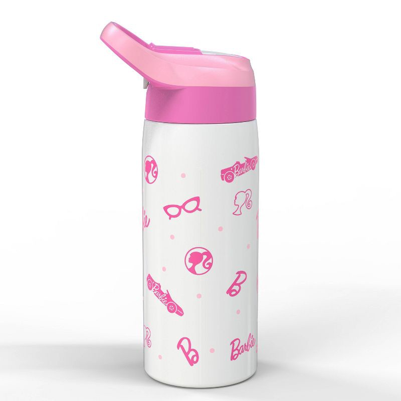 slide 3 of 7, Zak Designs 19 fl oz Stainless Steel Vacuum Insulated Riverside Barbie Water Bottle: Kids & Toddler Pink Drinkware, 19 fl oz