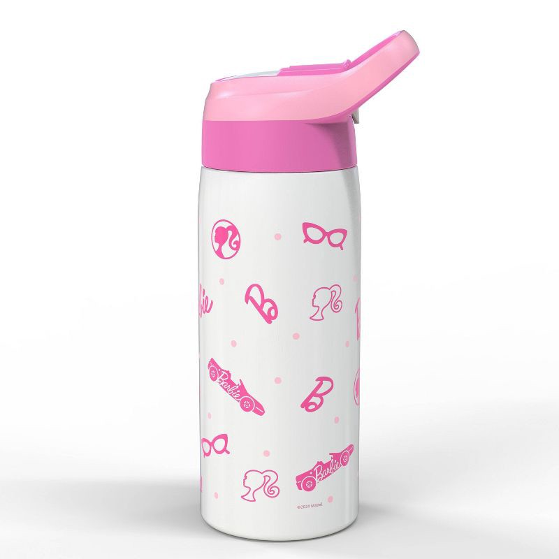slide 4 of 7, Zak Designs 19 fl oz Stainless Steel Vacuum Insulated Riverside Barbie Water Bottle: Kids & Toddler Pink Drinkware, 19 fl oz