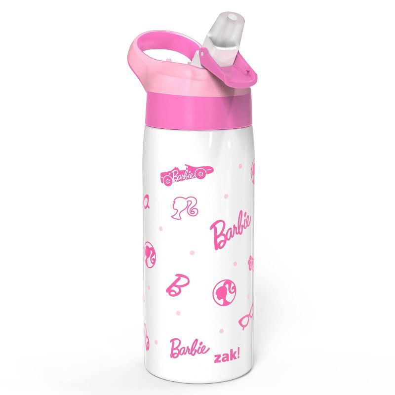 slide 5 of 7, Zak Designs 19 fl oz Stainless Steel Vacuum Insulated Riverside Barbie Water Bottle: Kids & Toddler Pink Drinkware, 19 fl oz