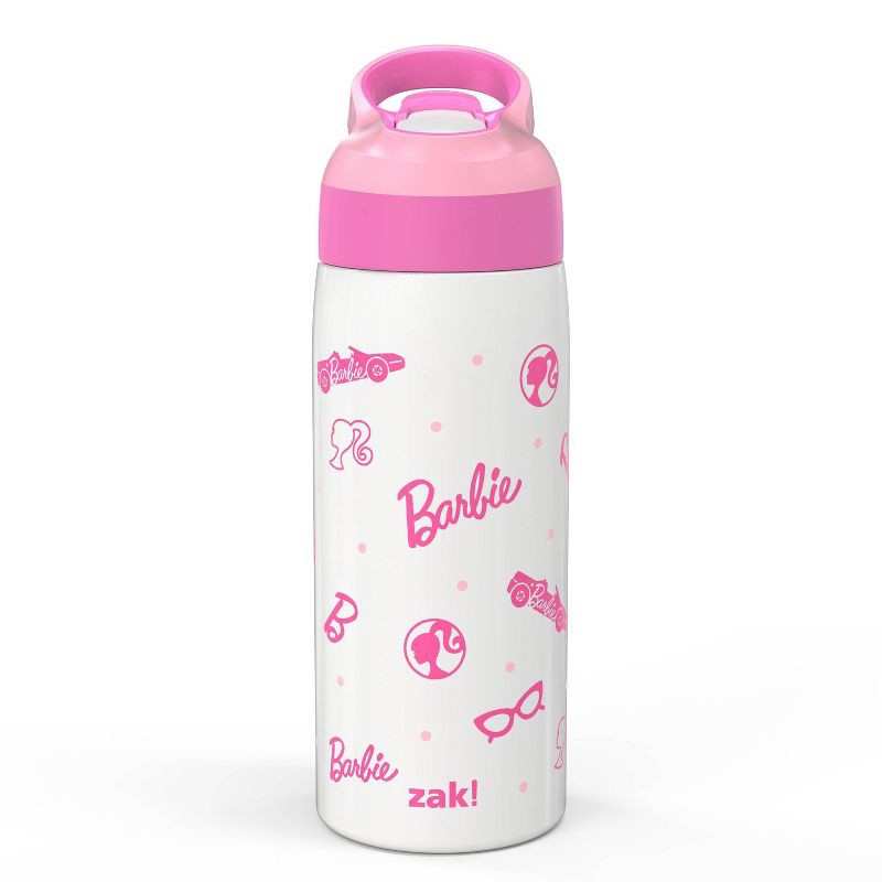 slide 1 of 7, Zak Designs 19 fl oz Stainless Steel Vacuum Insulated Riverside Barbie Water Bottle: Kids & Toddler Pink Drinkware, 19 fl oz