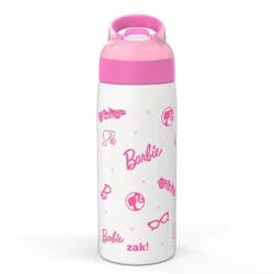 Zak Designs 19 fl oz Stainless Steel Vacuum Insulated Riverside Barbie Water Bottle: Kids & Toddler Pink Drinkware