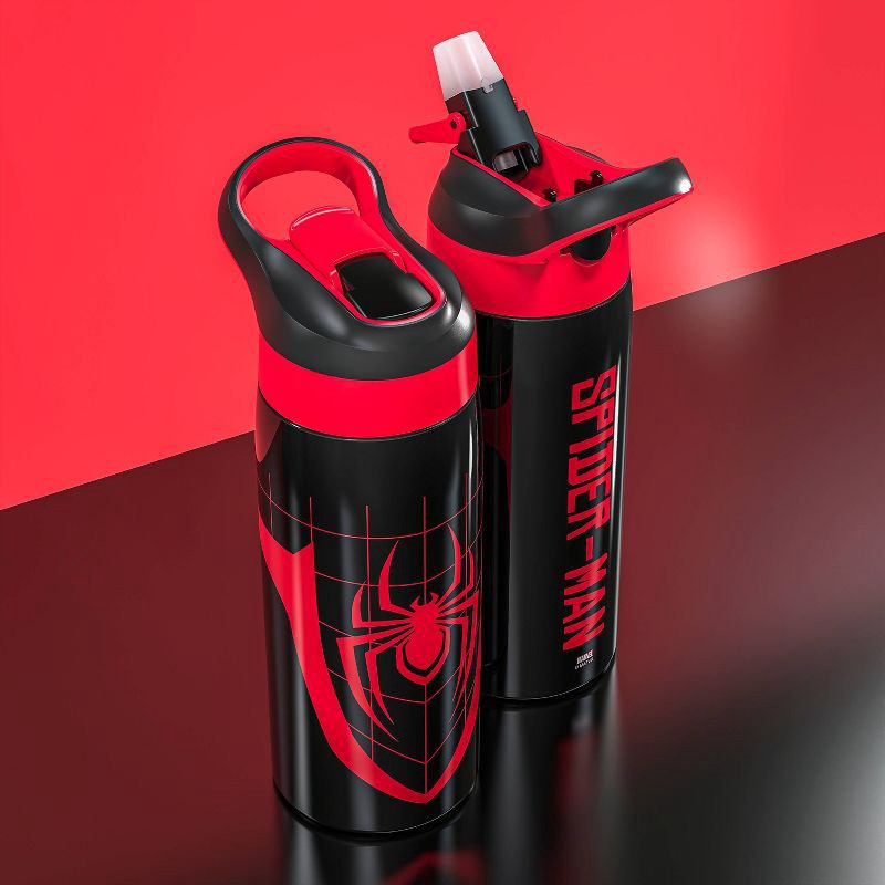 slide 5 of 6, Zak Designs 19 fl oz Stainless Steel Vacuum Insulated Riverside Spider-Man Water Bottle: Kids & Boys Drinkware, Dishwasher-Safe, 19 fl oz
