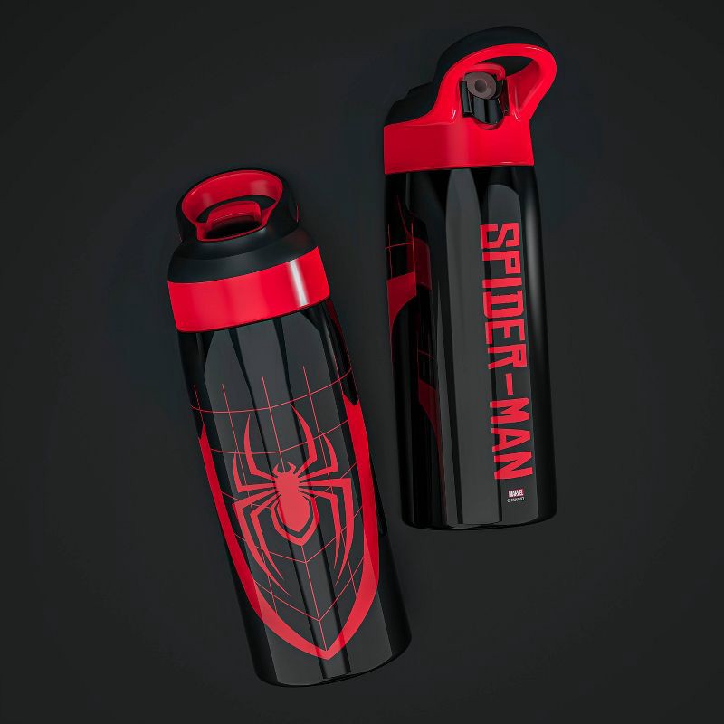 slide 6 of 6, Zak Designs 19 fl oz Stainless Steel Vacuum Insulated Riverside Spider-Man Water Bottle: Kids & Boys Drinkware, Dishwasher-Safe, 19 fl oz